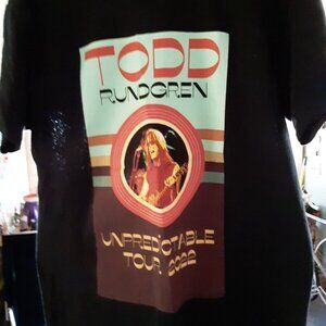 TODD RUNDGREN-UNPREDICTABLE TOUR 2022 T-SHIRT (Black-Large) (MINT) Rock Concert